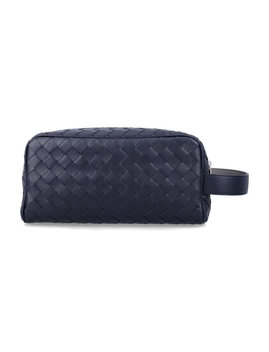  보테가베네타 인트레치아토 트래블 파우치 729295 VCPQD4365 BLACK - BOTTEGA VENETA