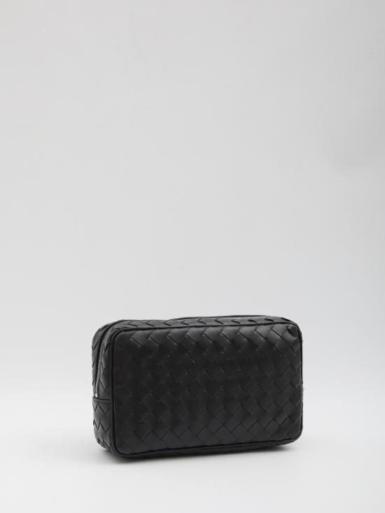  보테가베네타 인트레치아토 파우치 777390 V2HL18803 BLACK - BOTTEGA VENETA