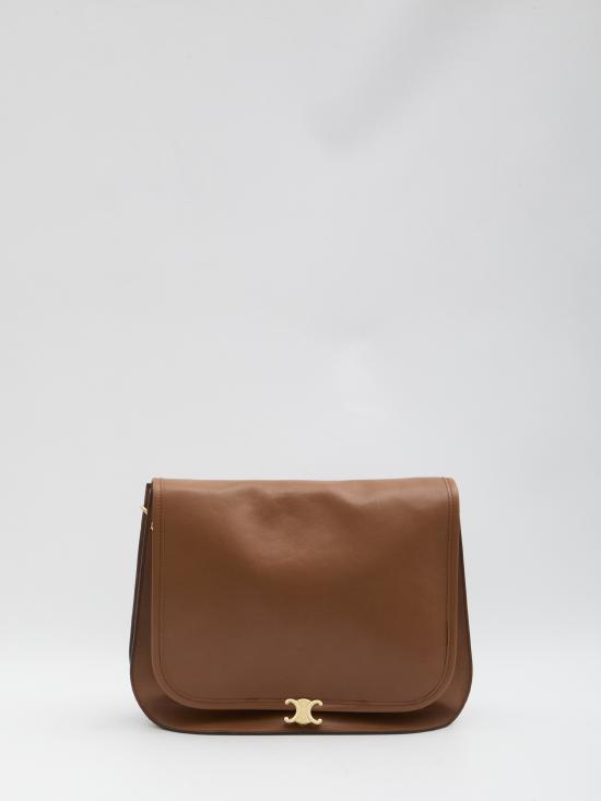  셀린느 소프트 트리옹프 베사체 서플 샤이니 램스킨 백 123632T88 GFY5 BROWN