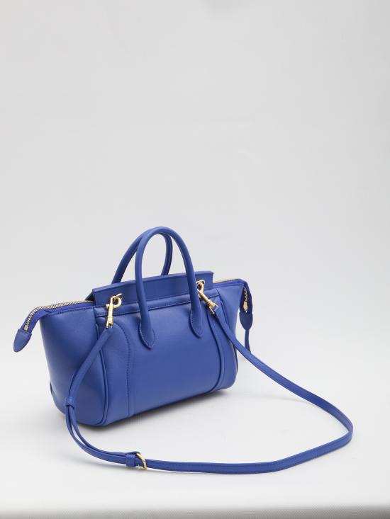  셀린느 스몰 뉴 러기지백 서플 샤이니 램스킨 124213GW2 GFU9 BLUE - CELINE