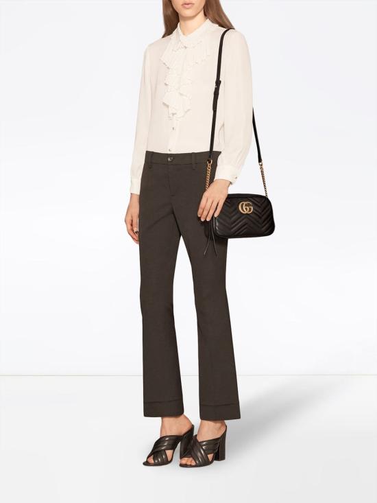  구찌 GG 마몽 마틀라세 스몰 체인 숄더백 447632 DTD1T1000 BLACK - GUCCI