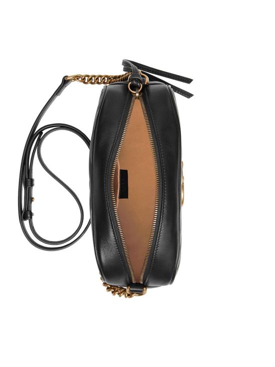  구찌 GG 마몽 마틀라세 스몰 체인 숄더백 447632 DTD1T1000 BLACK - GUCCI