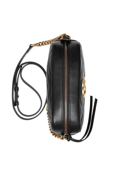  구찌 GG 마몽 마틀라세 스몰 체인 숄더백 447632 DTD1T1000 BLACK - GUCCI