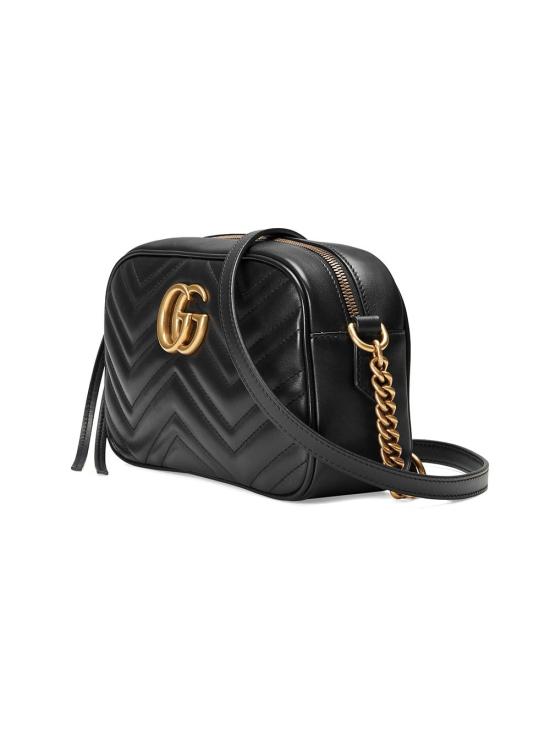  구찌 GG 마몽 마틀라세 스몰 체인 숄더백 447632 DTD1T1000 BLACK - GUCCI