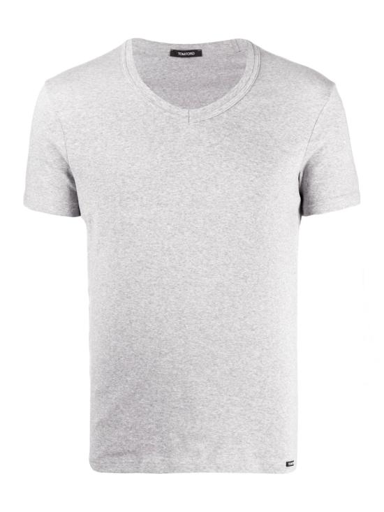 26FW 톰포드 V넥 반팔 티셔츠 T4M091040 020 GREY