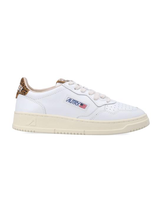 26FW 오트리 메달리스트 로우 레더 스니커즈 AULWHJ02 WL WHITE LEOPARD