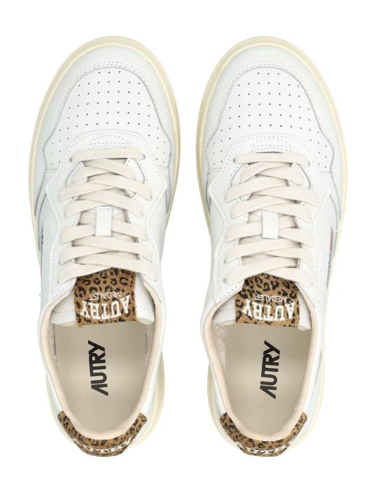 26FW 오트리 메달리스트 로우 레더 스니커즈 AULWHJ02 WL WHITE LEOPARD - AUTRY