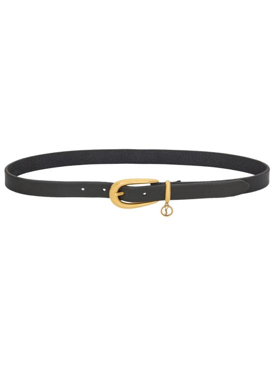 26FW 생로랑 카산드라 참 이롱게이트 버클 씬 벨트 A002NLAAGLS 1000 BLACK - SAINT LAURENT