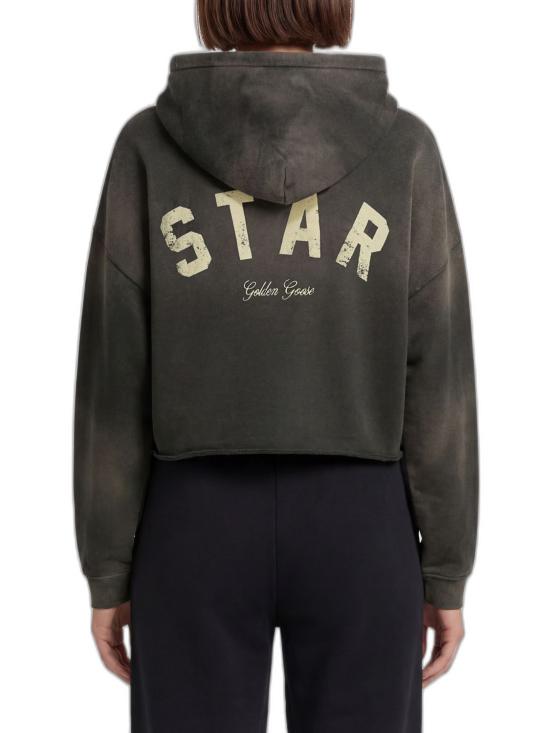 26FW 골든구스 후드 티셔츠 GWP02699P002513 60666 BLACK - GOLDEN GOOSE