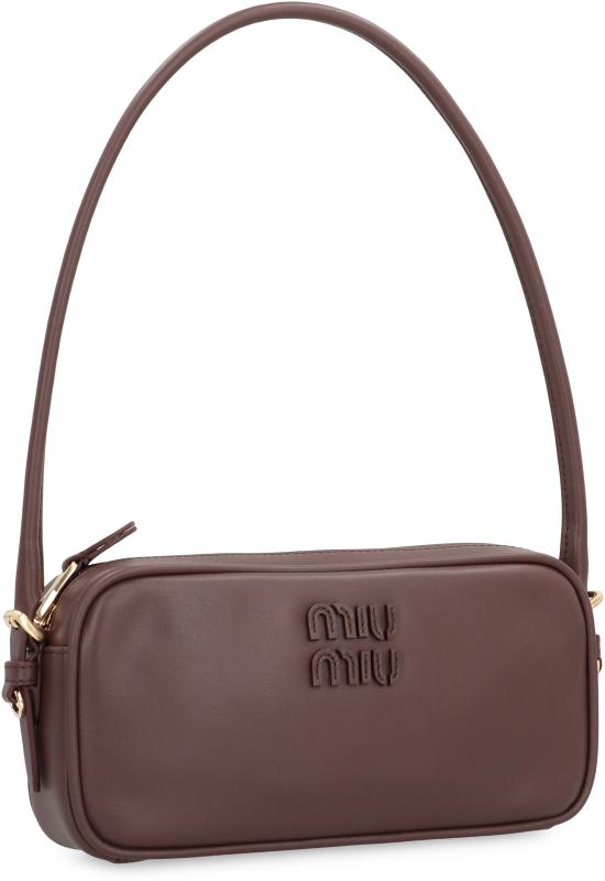 26FW 미우미우 레더 파우치 미우미우 5NE024AF8W F0NBL BROWN - MIU MIU
