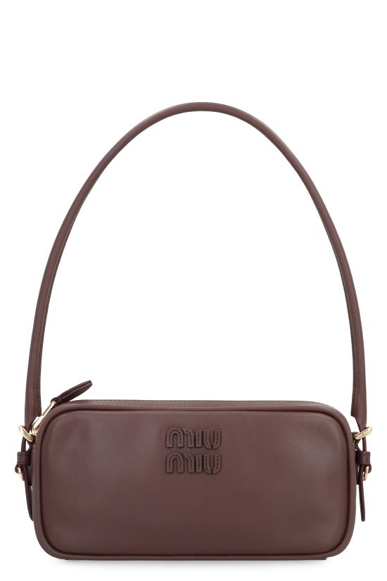 26FW 미우미우 레더 파우치 미우미우 5NE024AF8W F0NBL BROWN