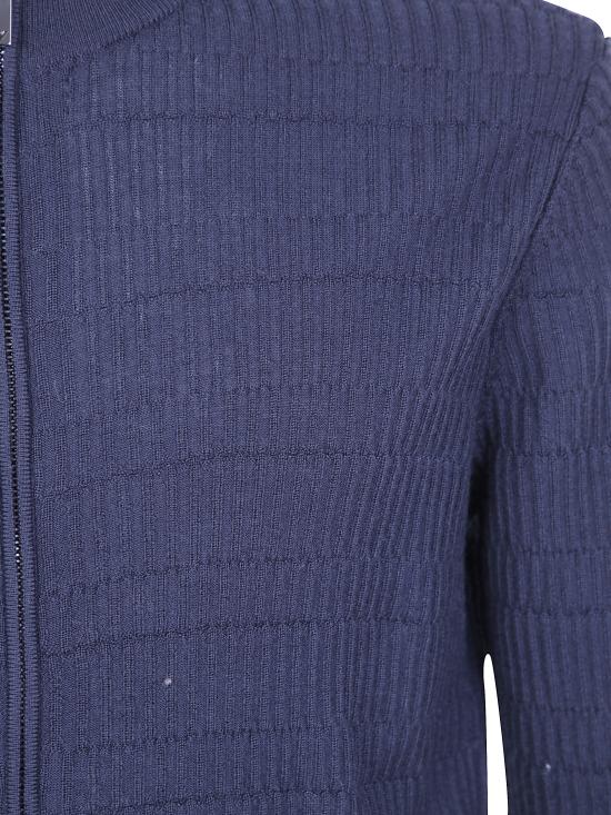 26FW 엠포리오 아르마니 집업 니트 EM006315AF27831 FB065 BLUE - EMPORIO ARMANI