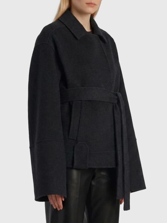 26FW 케이트 엘더 더블 울 벨티드 코트 6239547 205 GREY - KHAITE