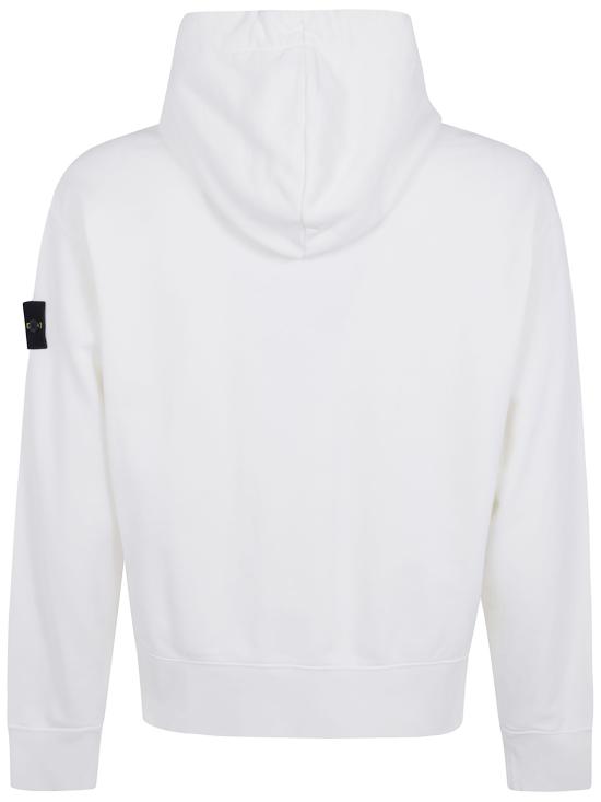 26FW 스톤 아일랜드 오가닉 코튼 플리스 와펜 집업 후드 티셔츠 L2S156100009S0051 V0093 WHITE - STONE ISLAND