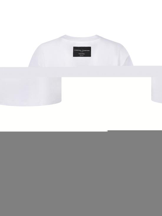 26FW 크리스티나 크로포드 반팔 티셔츠 02LOVI2526B BIANCO WHITE - CHRISTINA CRAWFORD