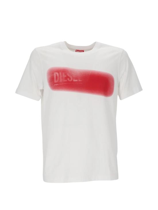 26FW 디젤 반팔 티셔츠 A251210QIAM 100 WHITE