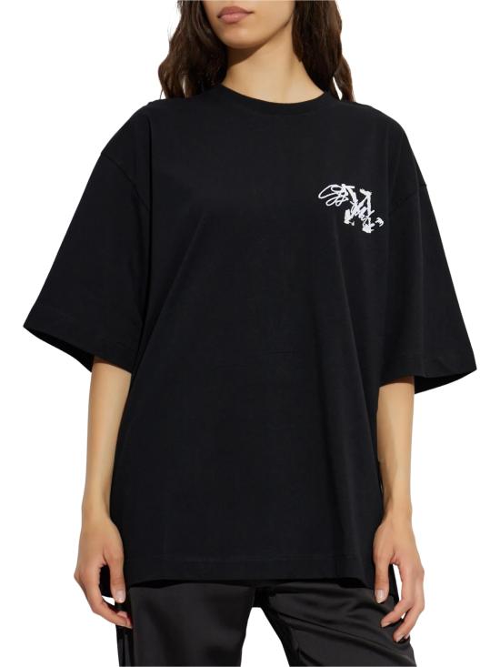 26FW 오프화이트 반팔 티셔츠 44MAA120F26J00J001 BLACK - OFF WHITE