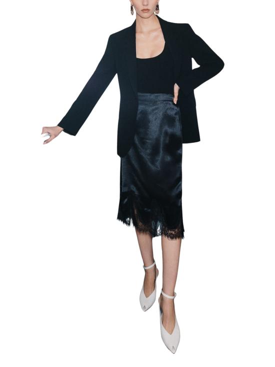 26FW 마렐라 스커트 2623106101200 009 BLACK - MARELLA