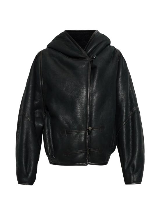 26FW 이자벨마랑 아미엘 숏 셔링 코트 MA0296FAC3A03I 01BK BLACK