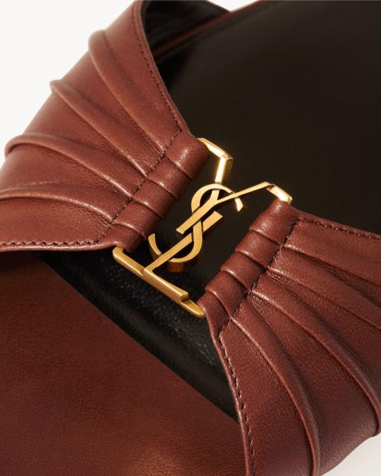 26FW 생로랑 뮬/슬리퍼 869658AADF0 2603 BROWN - SAINT LAURENT