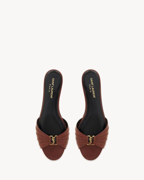26FW 생로랑 뮬/슬리퍼 869658AADF0 2603 BROWN