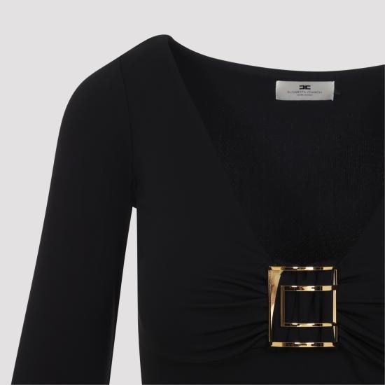 26FW 엘리자베타프랜치 반팔 티셔츠 MD00567E2 110 BLACK - ELISABETTA FRANCHI