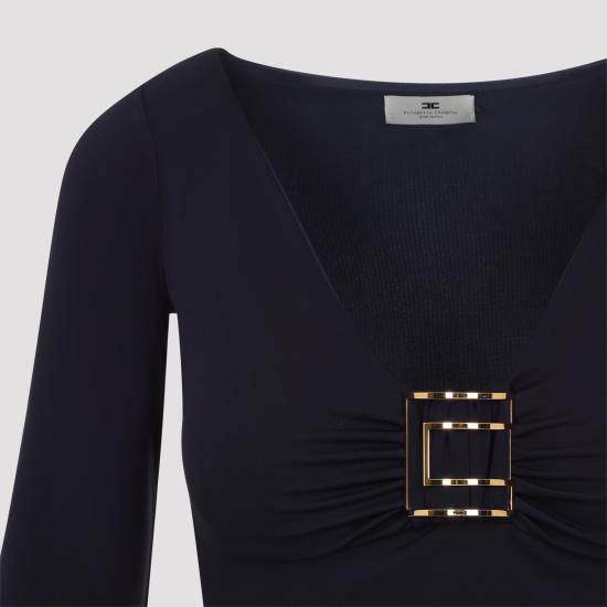 26FW 엘리자베타프랜치 반팔 티셔츠 MD00567E2 H88 BLUE - ELISABETTA FRANCHI