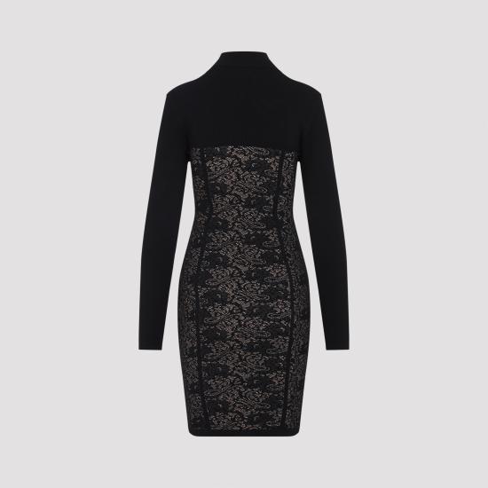 26FW 엘리자베타프랜치 미디 원피스 AM27Q66E2 FR9 BLACK - ELISABETTA FRANCHI