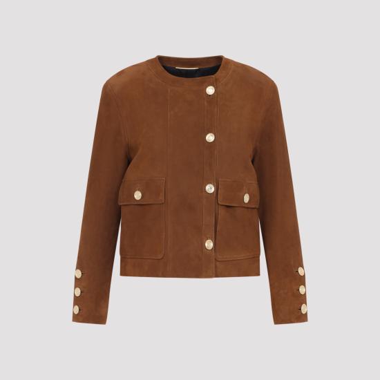 26FW 생로랑 자켓 876897YCUM2 2705 BROWN - SAINT LAURENT