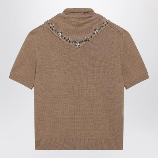 26FW 프라다 반팔 티셔츠 P24D3GOOO17E2 F0040 BEIGE - PRADA