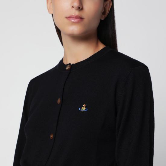 26FW 비비안웨스트우드 베아 크롭드 가디건 1803002UY005E N401 BLACK - VIVIENNE WESTWOOD