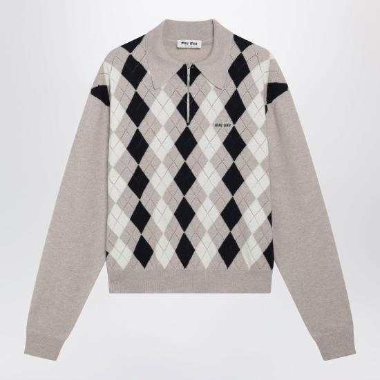 26FW 미우미우 반팔 티셔츠 MML08BOOO6033 F0006 BEIGE