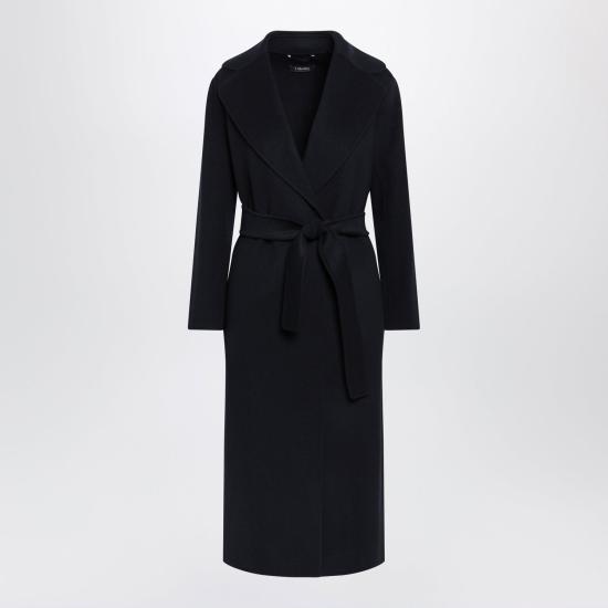 26FW 에스막스마라 폴도 울 드랩 랩 코트 POLDOWO 012 BLUE