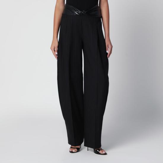 26FW 안다마네 스트레이트 팬츠 T200473ATNW069 BW BLACK