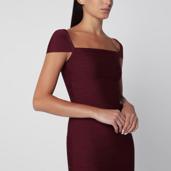 26FW 로테이트 바이 크리스텐슨 미디 원피스 1169212734BCR2306 2734 BURGUNDY - ROTATE BY BIRGERCHRISTENSEN