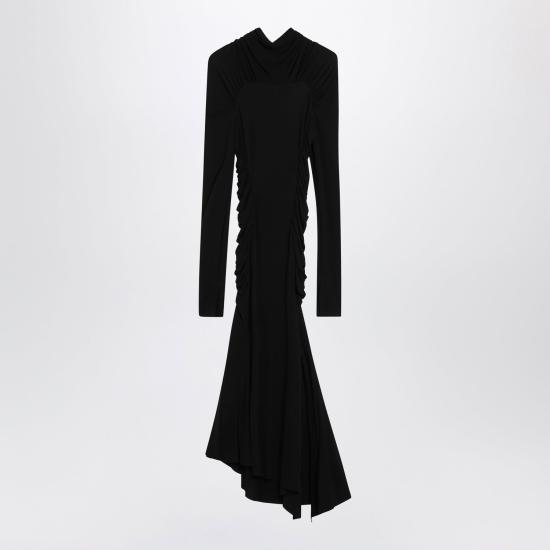 26FW 빅토리아 베컴 미디 원피스 1326WDR007472ACO BLK BLACK
