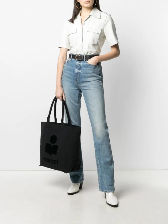 26FW 이자벨마랑 옌키 코튼 핸드 캐리 백 PM0001FAA1X18M 01BK BLACK - ISABEL MARANT