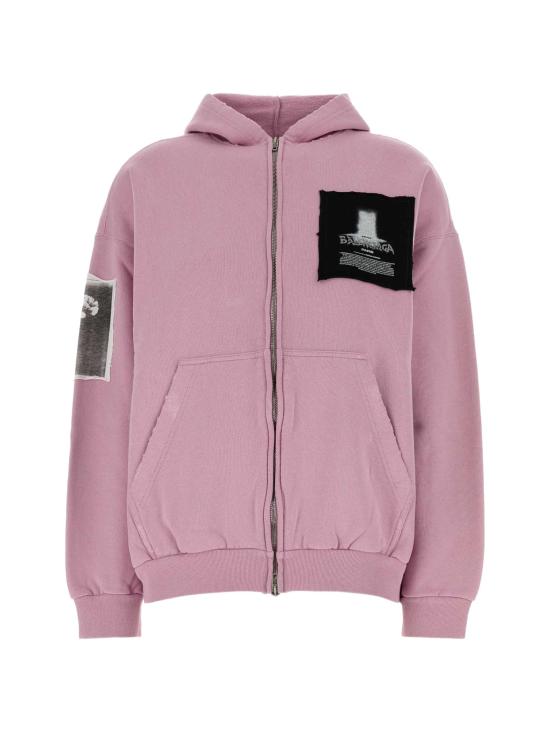 26FW 발렌시아가 후드 티셔츠 A0017WTUVT4 5701 PINK PURPLE