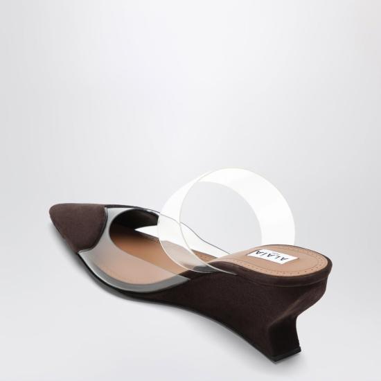26FW 알라이아 뮬/슬리퍼 AA3M3013CK318SUE U15 BROWN - ALAIA