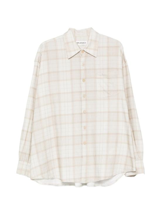26FW 아워레가시 버로우드 체크 셔츠 M4262BSCSTELLACHECKPRINT Beige