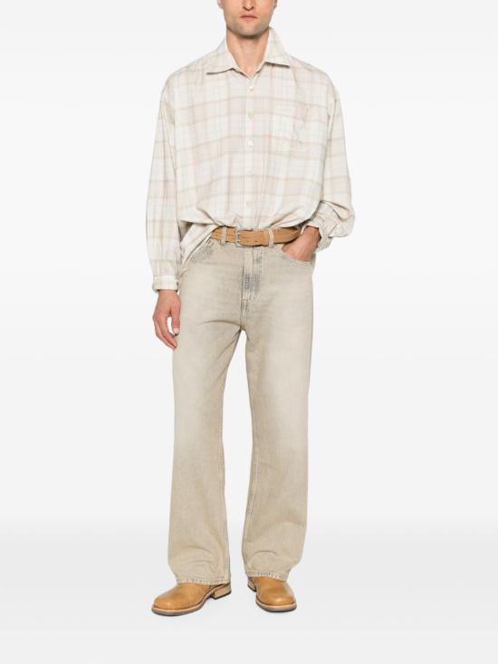 26FW 아워레가시 버로우드 체크 셔츠 M4262BSCSTELLACHECKPRINT Beige - OUR LEGACY