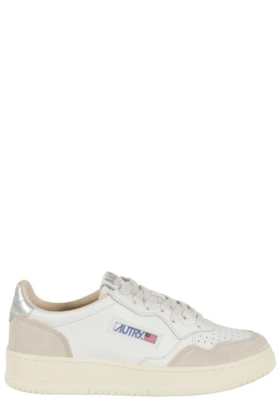 26FW 오트리 메달리스트 로우 레더 스니커즈 AULW 099 White