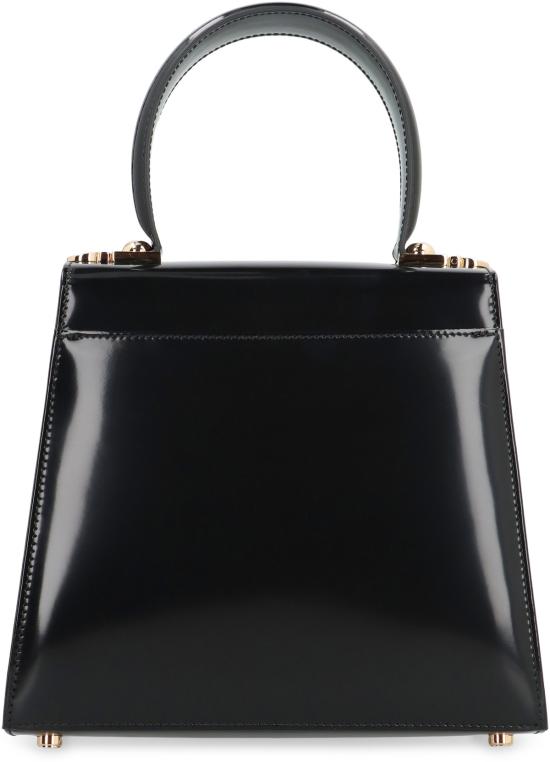  살바토레 페라가모 가방 페라가모 아이코닉 카프 레더 핸드백 블랙 - SALVATORE FERRAGAMO