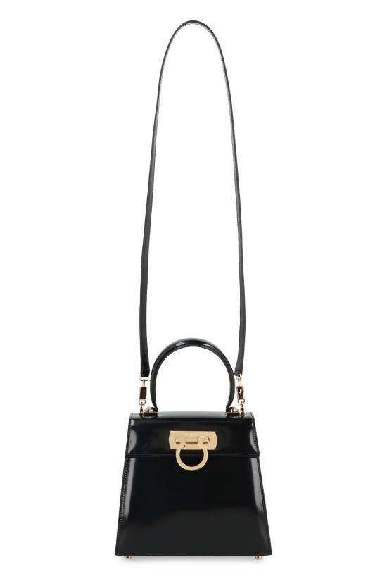  살바토레 페라가모 가방 페라가모 아이코닉 카프 레더 핸드백 블랙 - SALVATORE FERRAGAMO