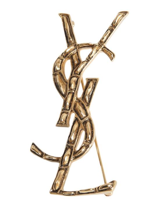 26FW 생로랑 YSL 오피움 크로커다일 브로치 470371 Y15008030 GOLD