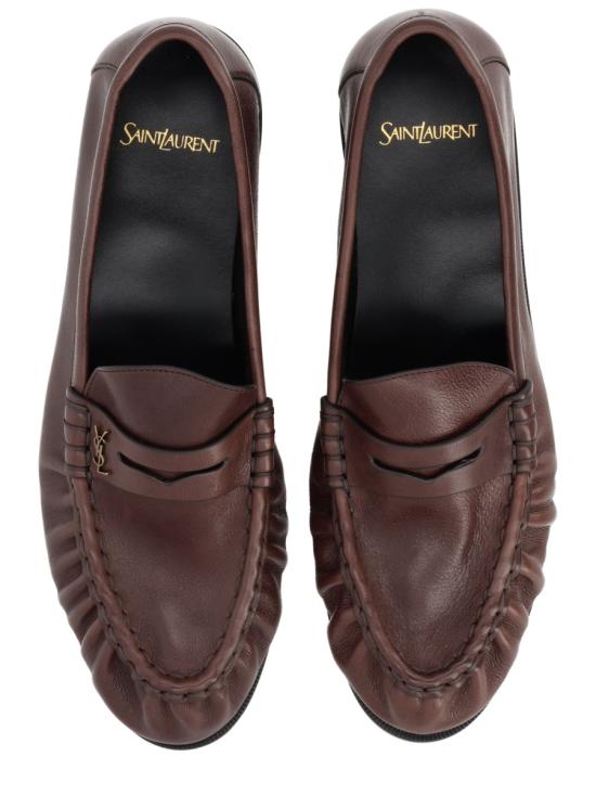 26FW 생로랑 매트 레더 서플 르 로퍼 839471 25VAA2128 BROWN - SAINT LAURENT