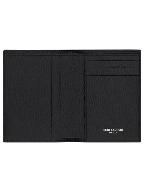 26FW 생로랑 타이니 카산드라 크레딧 카드 월렛 그레인드 레더 847958 AAELP1000 BLACK - SAINT LAURENT