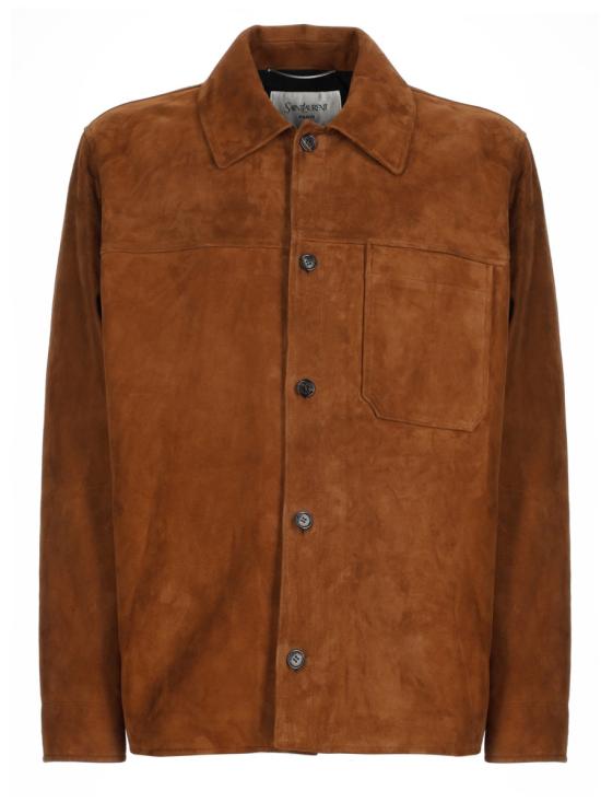 26FW 생로랑 긴팔 셔츠 861396 YCUM22705 BROWN