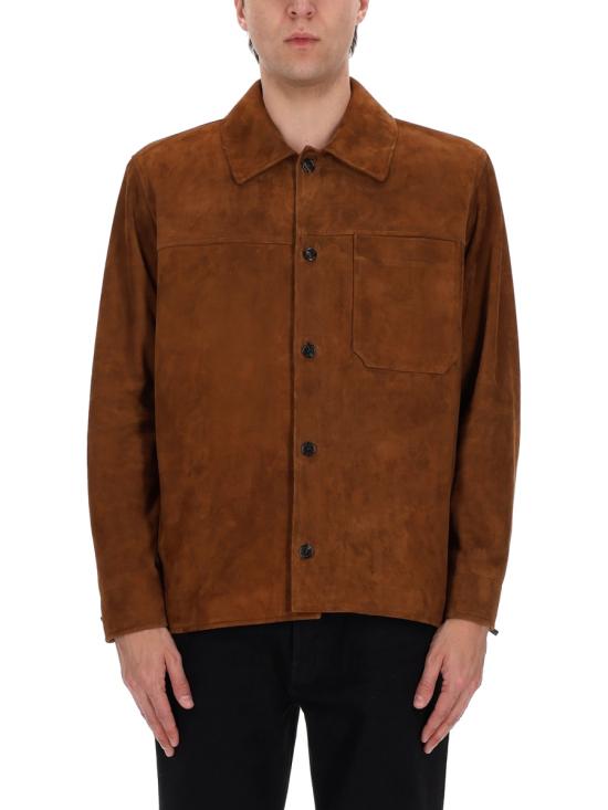 26FW 생로랑 긴팔 셔츠 861396 YCUM22705 BROWN - SAINT LAURENT