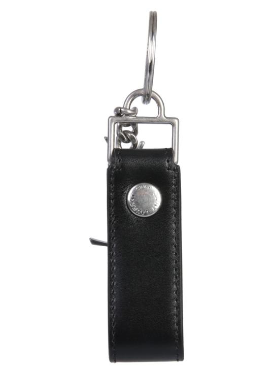 26FW 생로랑 모노그램 키링 스무스 레더 518323 0SX0E1000 BLACK - SAINT LAURENT